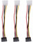 3X Cable de Alimentación SATA, 6 Pulgadas, LP4 a SATA, Macho a Macho, 15 cm