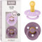 BIBS Colour Schnuller 2er-Pack, BPA-frei, Kirschform Nippel. Naturkautschuk/Latex, Hergestellt in Dänemark, Größe 2 (6-18 Monate), Violet Sky/Mauve