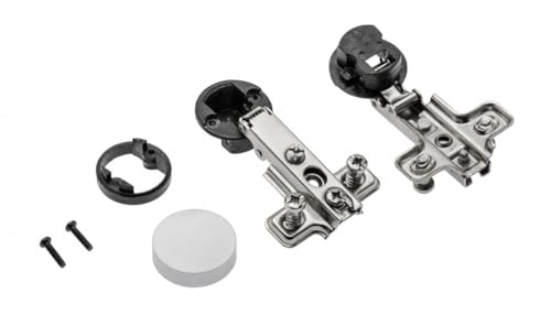 BRESKO 2-10 Stk Topfband Scharnier Glastürscharnier 26 mm Glas Glastür MöbelscharnierTopfscharnier Scharniere Möbelband Topfbänder Schrankscharnier Möbel Schrank Klappenband (Eckanschlag, 6 Stück)