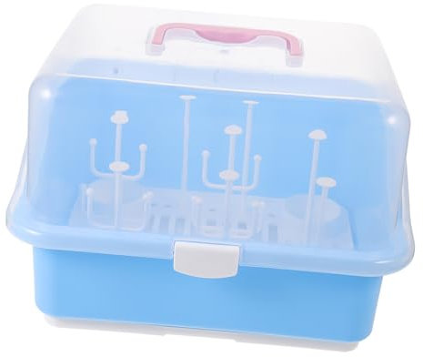 ABOOFAN Kasten Box für Babyflaschen Tassenregal Halter für Flaschentrockner Küche tragbarer Trockner Aufbewahrungsbehälter aus Kunststoff Halter für Babyprodukte groß Aufbewahrungskiste pp