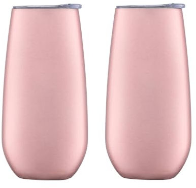 Cambridge 6 Oz Pink Champagne Flutes, Set Of 2, 2 Count, No Color