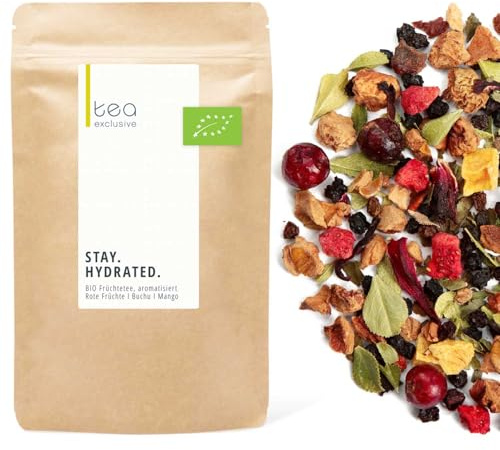 tea exclusive | Stay Hydrated - Workout Durstlöscher Tee | BIO Früchtetee lose, rein natürlich | Perfekt für Freizeit, Sport, Training & aktive Tage | 100g