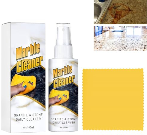 Marble Cleaning Spray,Marble cleaner,Granite and Marble Surface Cleaner,Marble Polish Spray,Natural Stone Kitchen Worktop Cleaner,Granite Worktop Cleaner & Marble Cleaner,Kitchen Degreaser Spray,100ML