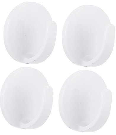 JECOMPRIS 4 Stück Starke Magnethaken Für Kühlschrank Und Küche Runde Magnetische Kleiderbügel Aus Weißem Kunststoff Platzsparende Aufbewahrung Für Haushalt Und Büro