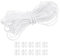 sourcing map 10 metri (10,94 yards) set di cordoncini per tende a rullo con perline POM accessori catena catena con 10 connettori sferici perline kit porta cordino, bianco