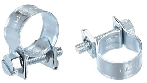 sourcing map 25Pcs Fuel Line Pipe Hose Clamp Clip, 13-15mm Fuel Injection Hose Clamp Adjustable Pipe Hose Clip Tube Clamps for Plumbing Automotive and Industrial