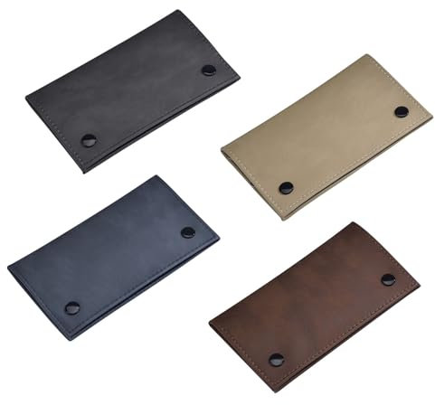 Borsa porta tabacco in finta pelle con chiusura a bottoni + 3 cerniere e porta cartine - 16,2x9cm - 40590418