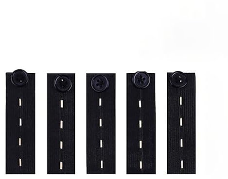 Dinghaole 5 pièces Ceinture de pantalon Extension de la taille Boucle de pantalon élastique Boucle de ajustable de de maternité Boucle élastique de gras