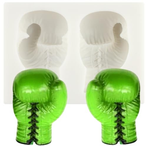 MINFEIDMS Boxing Glove Silicone Mould Boxing Sports Fondant Moulds for Cake Decorating Cupcake Topper Sugar Craft Candy Chocolate Polymer Clay Gum Paste