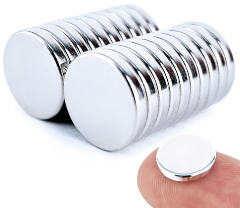 PACKIVO Neodym Magnete 12x2mm 20 Stück Klein Rund Mini Neodym Magnete Stark für Kühlschrank, Hobby, Handwerk, Büro, 3D-Druck, Magnettafel, Whiteboard, Fotos Starke Haftstärke 1,5KG