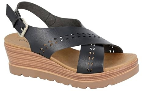 Cipriata L648A-6 Womens Platform Sandal Black size 6