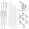 Replacement Straws for Thermos Funtainer 12 Ounce Bottle, 24 Pcs Silicone Water Bottle Straws Cleaning Brushes Set, Safe to Use for Toddler and Kids