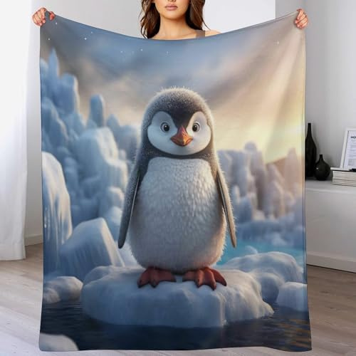 Flauschige Decke, Pinguine Decke Weiche Warme Flannel Fleecedecke, Decken Für Sofa Couch Als Wohndecke Sofadecke Couchdecke Sofaüberwurf Wohnzimmerdecke Tagesdecke （150×200cm）