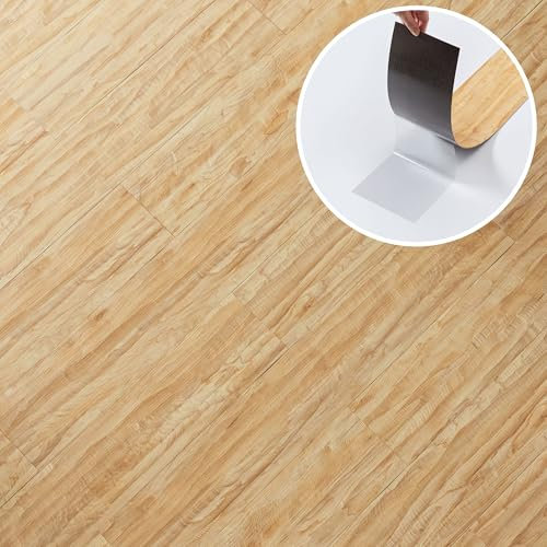 Self Adhesive Floor Planks - 7 Pack Cover 10.47 sq ft / 0.97 sqm- Vinyl Flooring Set - Peel and Stick Tiles - 36x5.98 in (91.4x15.2cm) - Vinyl Floor Tiles - Honey Drift Timber Effect