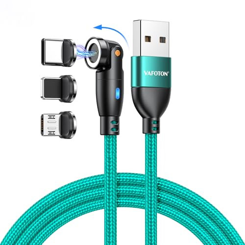 VAFOTON 60W USB C Magnet Ladekabel 9Pin, 540° 48V/5A Schnelllade Magnetisches Ladekabel 2M,
