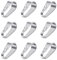 VARKAGE 9 Stück Collierschlaufen 925 Sterling Silber 9mm Verbinder für Kettenanhänger Anhänger Charms Anhängerschlaufen Ösen Schmuck Verschluss DIY