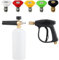 TOOSOAR 4000 PSI Pistola per Idropulitrice per Attacco Rapido, con Erogatore di Sapone da 1 Litro, con 5 Ugelli Spray Intercambiabili, Adattatore Compatibile con Karcher, per Autolavaggi