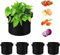WHATWEARS Plant Grow Bags, Thickened Nonwoven Fabric Pots with Handles, Vegetable Planter Bags Containers, Cloth Planters for Garden Vegetable/Flower/Plant/Fruits Outdoor (Black) (5 Pack, 20 Gallon)