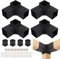 PioneerWorks Pergola Brackets 6 x 6, 4 Pack 3-Way Angle Corner Brackets with 4 Pack Post Pergola Brackets, Powder Coated Pergola Hardware for Lumber Pergola Gazebo Sunroom Carport