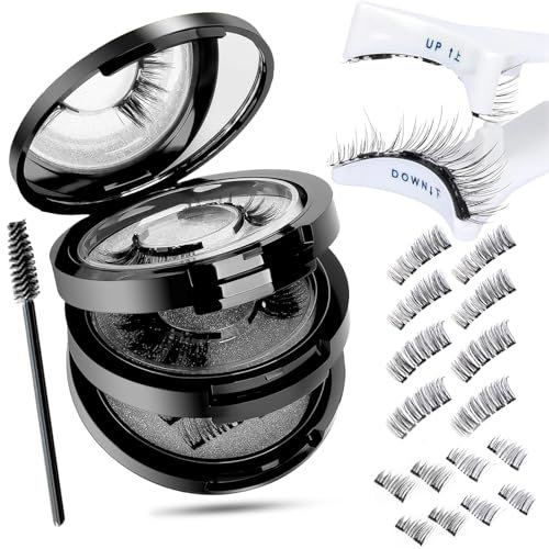 Faux Cils Magnetique Naturel Faux Cils Magnetique avec Pince Cils Magnetique Naturel Faux Cils Aimantés Faux Cils Magnétique Demi Faux Cils Magnetique Magnetic Eyelashes Pour Date, Party