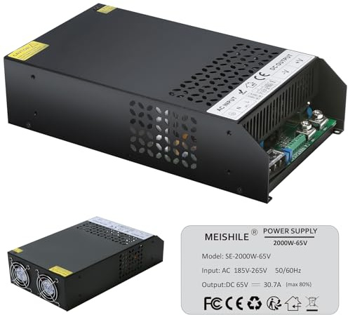 65V 30.7A 2000W Netzteil Schaltnetzteile Stromversorgung AC to DC Transformator für LED Licht Streifen Glühbirne, Verstärker, Maschine, Trafo 230V 220V auf 65Volt 10A 20A