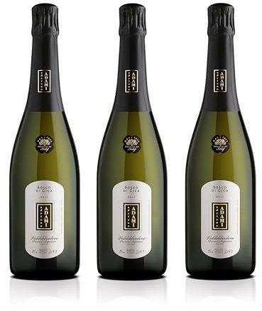 Adami Bosco di Gica - Valdobbiadene Prosecco Superiore Docg Brut – Raffinato ed Autentico - 11% vol. 0,75l - 3 bottiglie