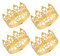 SOLUSTRE 4 Stück Goldene Kronkuchendekoration Hochzeitsaufsätze Für Kuchen Mini Dekorationen Party Kind Krone Topper Kronprinzessin Kuchendeckel Ornamente Königin Tiaras Eisenblech