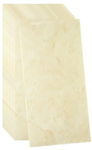 sourcing map 10pcs Peel and Stick Wall Panels 23.6 x 11.8 Skin Feel Brick Wallpapers (19.4 Sq. Ft. / 1.8 Sq.m. Coverage) Marble Tiles Adhesive Backsplash, Orange White