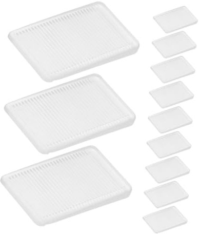 Amosfun 8 Pièces Set De Table Compensé Patins De Nivellement pour Meubles Cales De Sol Cales D'électroménager Cales De Table De Billard Cales en Plastique Cale De Toilette Blanche PVC