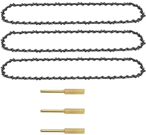 3 x 40 cm Sägekette 3/8 LP 56TG 1,3 mm Kette – Ersatzkette für 16 Zoll Akku Kettensäge, Kompatibel mit Stihl, Oregon, Dolmar, Einhell, Husqvarna, McCulloch