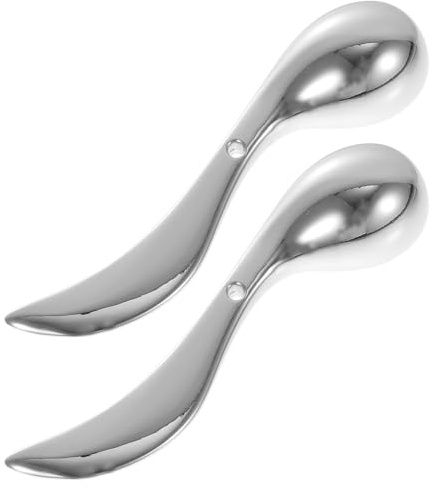 IMIKEYA 2 Stück Zinklegierung Augencreme Stäbchen Augenmassagegerät zur Entspannung und Pflege der Augen Hautpflegeprodukt im Kompakten Silbernen Design für Unterwegs und Make Up