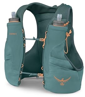 Osprey Duro 6L Men's Running Hydration Vest with Hydraulics Soft Flasks - Adjustable Water Pack with Pockets, Cascade Blue, Small