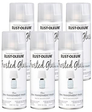 Rust-Oleum 342600-6PK Frosted Glass Spray Paint, 11 oz, Frosted Glass, 6 Pack