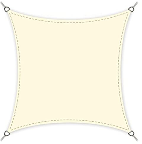 Purovi Tenda da Sole per Esterno - Telo Ombreggiante Quadrato Impermeabile, 3 x 3 m - Vela Parasole con Occhielli per Giardino, Piscina e Balcone