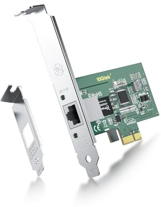 ipolex Scheda di rete Ethernet 1.25G, 1 porta RJ45+, NIC 10GbE rispetto a Intel i210-T1, supporta Windows Server/Windows/Linux/VMware (non supporta Windows XP, Mac OS, modalità bypass)