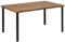Beliani Esstisch Braun Holzoptik 150 x 90 cm mit Metallgestell Schwarz Industrie Laredo
