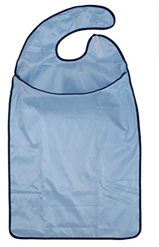 ObboMed MG-1600 Tablier de Protection avec Poche supérieure détachable, Bavoir pour Adulte Waterproof avec Poche Large, pour les Personne avec Mobilité Limitée; Bleu - 61 x 122 cm