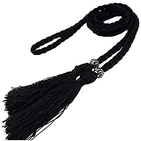J Shop Woven Tassel Belt Knot Decorated Waist Chain Waist Rope for Woman and Girl