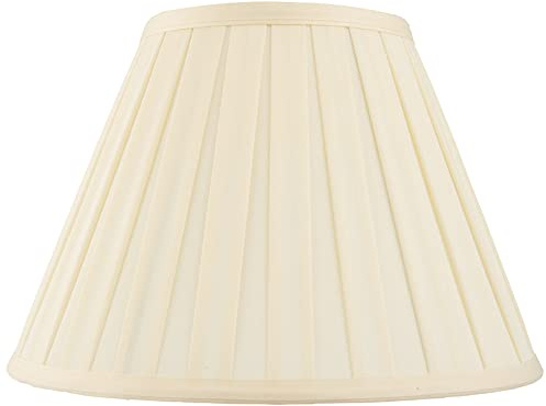 Betta Lighting Empire Lamp Shade - 18-Inch Tapered Drum Light Shade in Cream Cotton Mix Fabric - Box Pleat Lampshade for Table Lamps & Floor Lamps - 60W E27 or B22 GLS (Bulb Not Supplied)