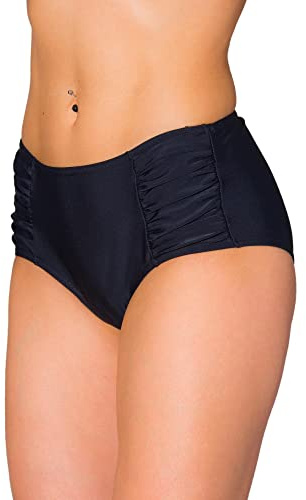 Aquarti Damen Bikinihose mit seitlichen Raffungen | Hotpants