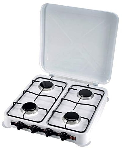 VINCO Fornello A Gas Gpl 4 Fuochi Bruciatore 1.4 Kw 76004 Campeggio Camper