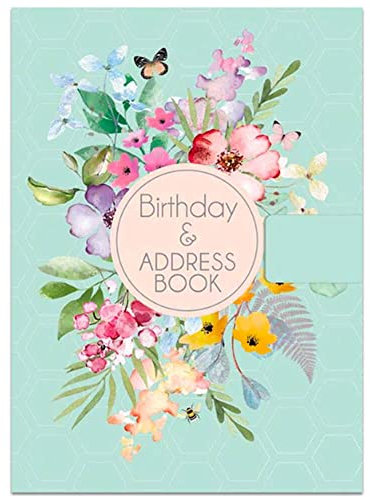 Tallon (7574) A5 Adress- und Geburtstagsbuch, Satin-Stoff, Magnetverschluss, 21 x 15 cm