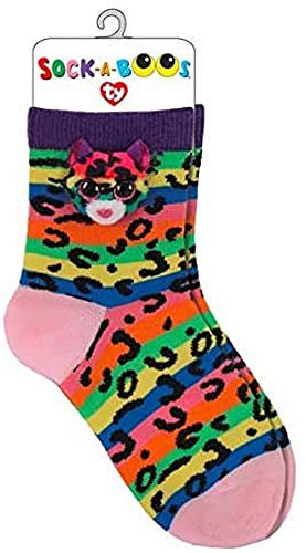 Ty Mädchen Dotty Leopard Socken, Mehrfarbig, One Size