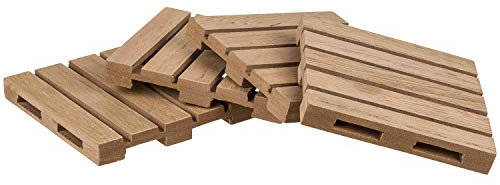 Out of the blue Getränkeuntersetzer Untersetzer »Naturfarben« 10·10cm 4er Set im Palettenstyle