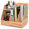 booxihome Schreibtisch Organizer Holz, Büro Tisch Organisator