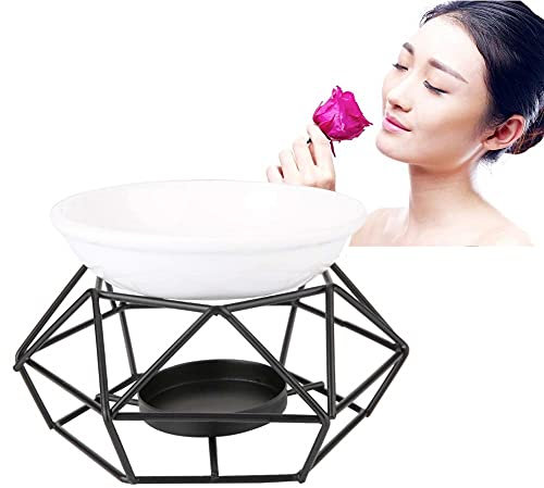 Brrnoo Geometrischer Aromabrenner aus ätherischem Eisenkeramiköl, Kerzenofenhalter und Wachswärmer, Weihrauch Aromatherapie Diffusor für die Dekoration von Home Office Restaurants