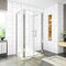 Aica Sanitär U-FORM Duschkabine 80x80x80cm U-Kabine Duschabtrennung Dusche Duschtür 6mm Nano Glas Doppel H195cm