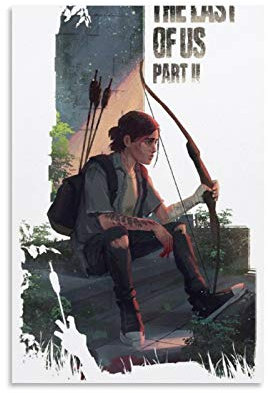 YZLI Game Poster Ellie The Last Of Us II, Leinwand-Kunst-Poster und Wandkunst, Bild, moderner Familienschlafzimmerdekoration, 30 x 45 cm