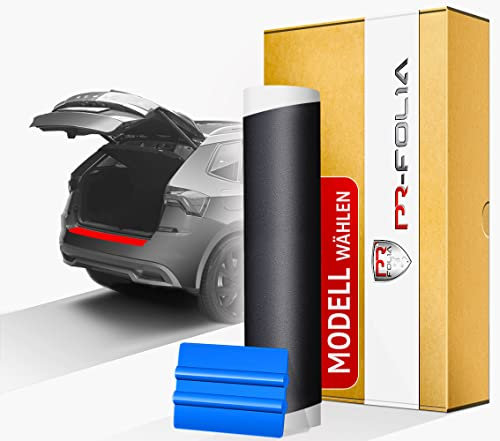 PR-Folia Ladekantenschutz für Golf 8 GTI ab Bj. 2020 - SCHWARZ Stoßstangenschutz Folie Lackschutzfolie inkl. Rakel