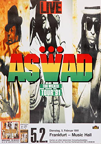 Premium Poster/Plakat | DIN A1 | Wanddeko | Live Konzert Veranstaltung » Aswad - to Wicked Tour, Frankfurt 1991 «
